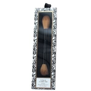 Vince Camuto Luxury Beauty Collection Duo Face Brush Black Handle